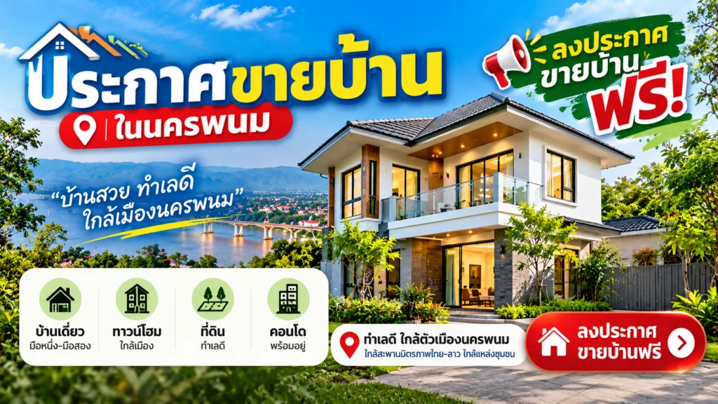 ประกาศขายบ้านฟรี ขายบ้านนครพนม